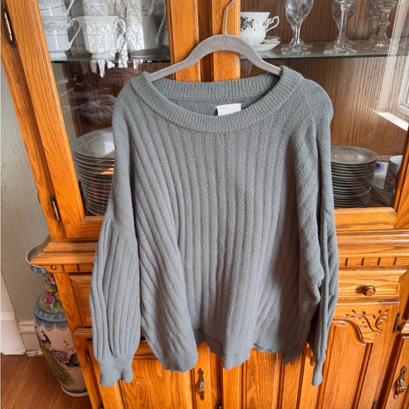 aerie Sweaters - Aerie Charcoal Ribbed Sweater